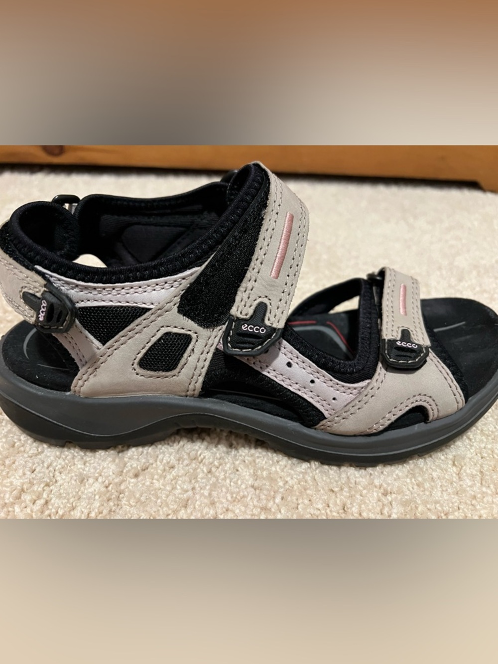 ECCO Offroad Nubuck sport sandals beige size 39 us 8.5 women’s EUC - Picture 5 of 8